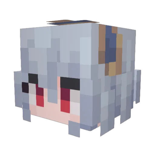 xiyanz Minecraft avatar head, 3D render