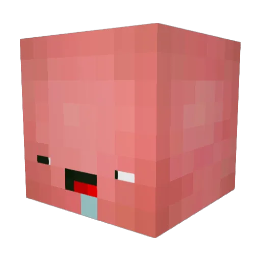 xj4yAFK Minecraft avatar head, 3D render