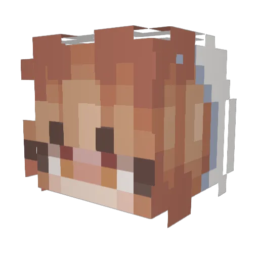 xjasmiine Minecraft avatar head, 3D render