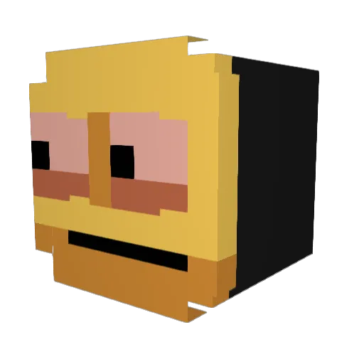 xjaymes Minecraft avatar head, 3D render