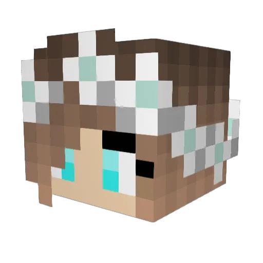 xjillx Minecraft avatar head, 3D render