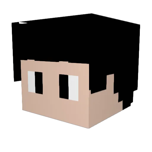 xjpqrs Minecraft avatar head, 3D render