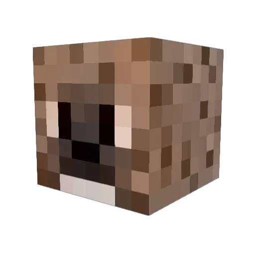 xjuey Minecraft avatar head, 3D render