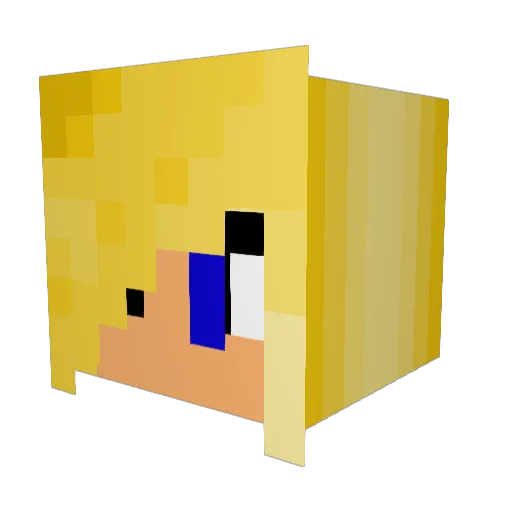 xjxlx Minecraft avatar head, 3D render