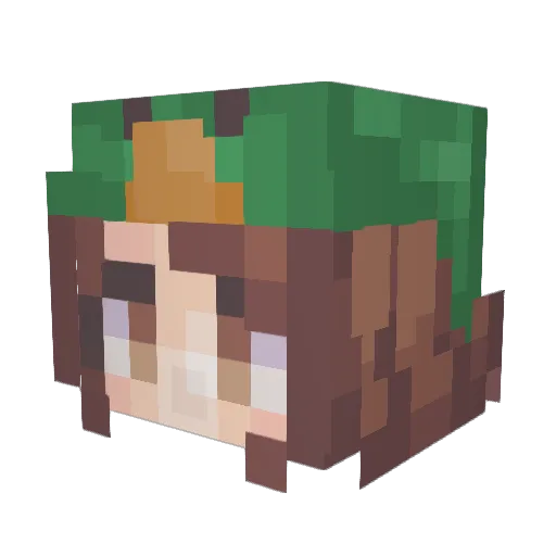 xkatiee_ Minecraft avatar head, 3D render