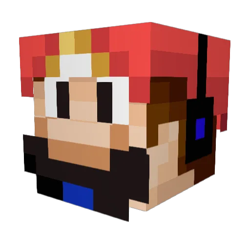 xkip010 Minecraft avatar head, 3D render