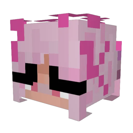 xkishi Minecraft avatar head, 3D render