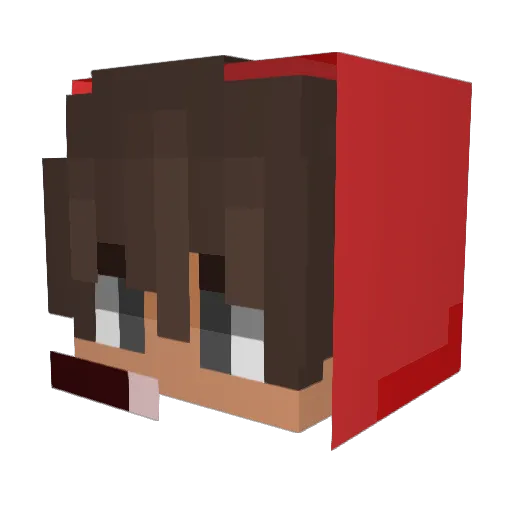 xkizzix Minecraft avatar head, 3D render