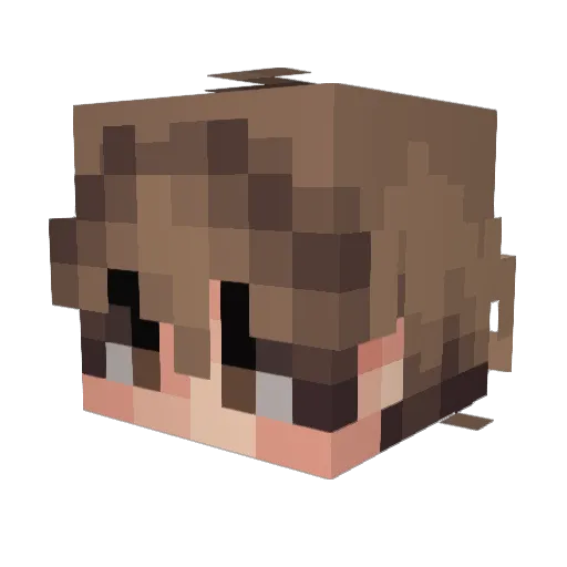 xkrek Minecraft avatar head, 3D render