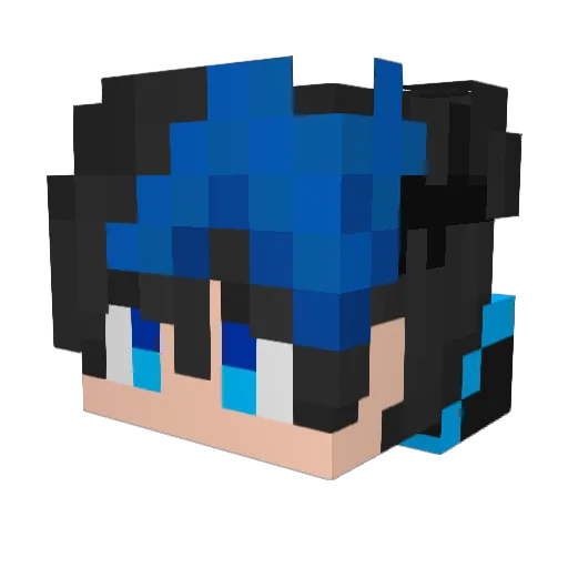 xkrunchy Minecraft avatar head, 3D render