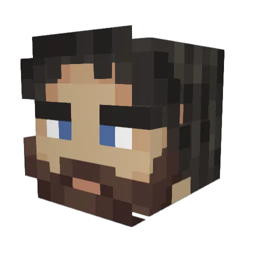 xkuuubs Minecraft avatar head, 3D render