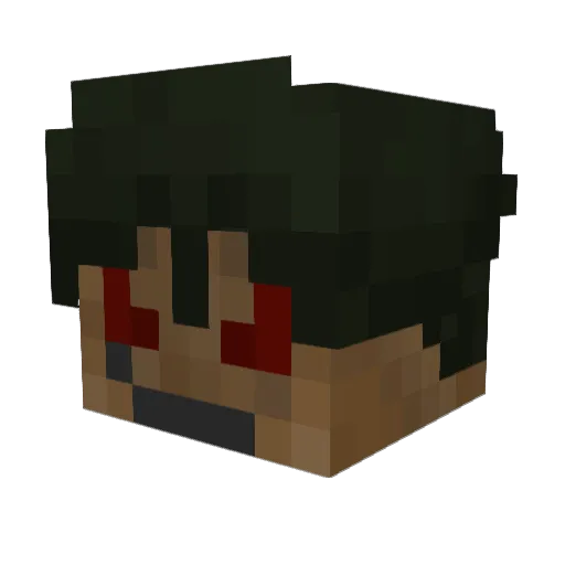 xkwas Minecraft avatar head, 3D render