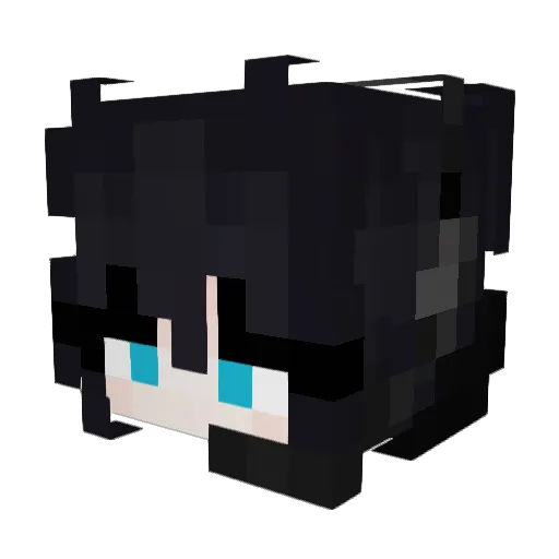 xkzll Minecraft avatar head, 3D render