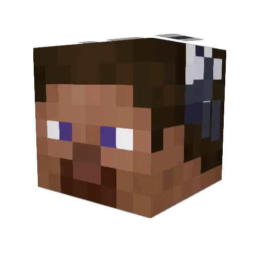 xl3l Minecraft avatar head, 3D render