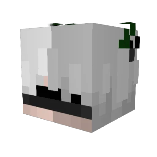 xlCaz Minecraft avatar head, 3D render