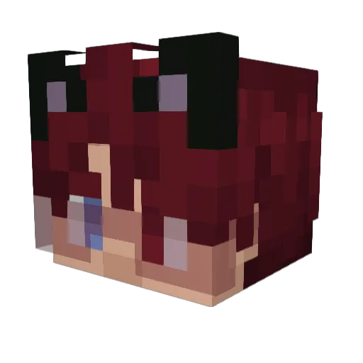 xlHlx Minecraft avatar head, 3D render
