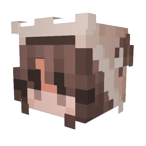 xlPxndx Minecraft avatar head, 3D render