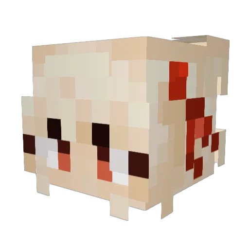 xlad Minecraft avatar head, 3D render