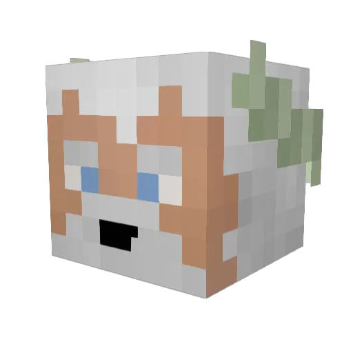 xlafter Minecraft avatar head, 3D render