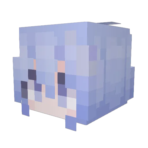 xlaos_ Minecraft avatar head, 3D render