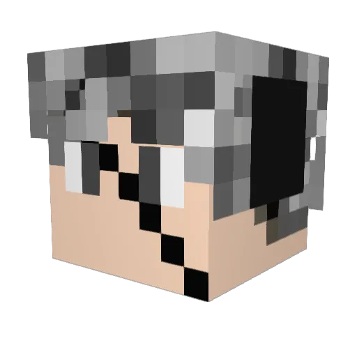 xlbluelx Minecraft avatar head, 3D render