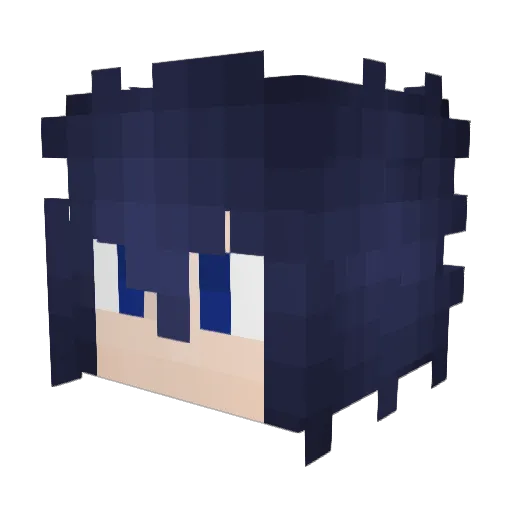 xlcqa Minecraft avatar head, 3D render