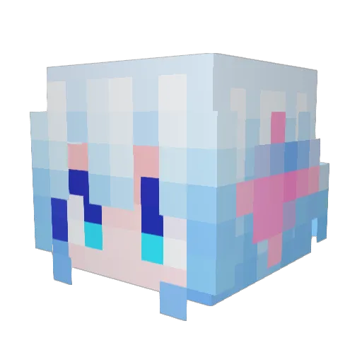 xlcs520 Minecraft avatar head, 3D render