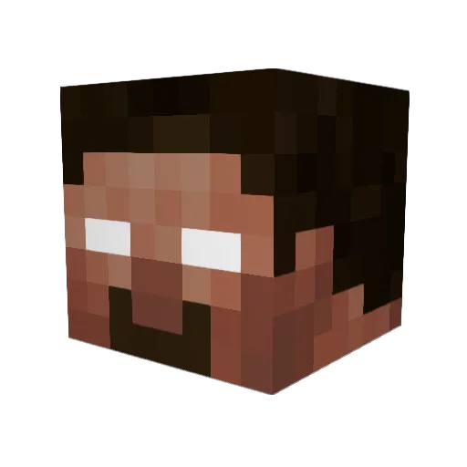 xlddd Minecraft avatar head, 3D render