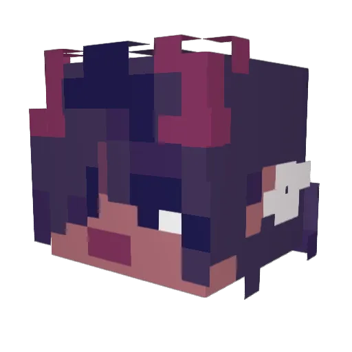 xleafy_ash Minecraft avatar head, 3D render