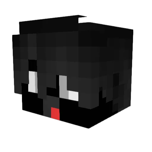 xlelele Minecraft avatar head, 3D render