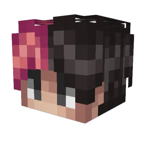 xlewiis Minecraft avatar head, 3D render