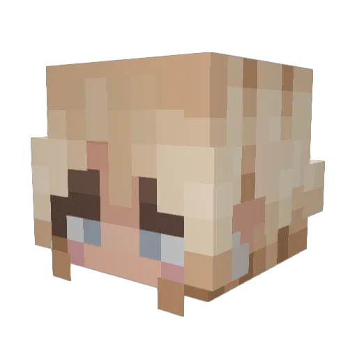 xliekejane Minecraft avatar head, 3D render