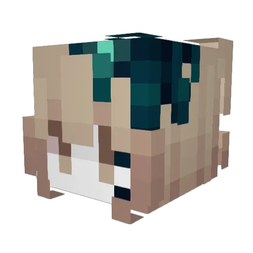 xlikman Minecraft avatar head, 3D render