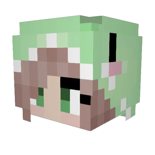 xlinaxx Minecraft avatar head, 3D render
