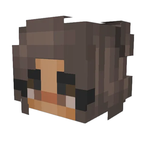 xliviq Minecraft avatar head, 3D render