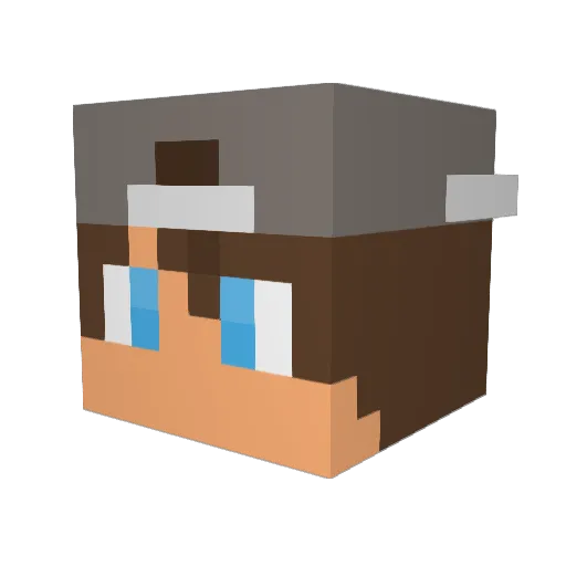 xlkiva_ Minecraft avatar head, 3D render