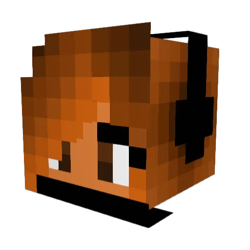 xllenach Minecraft avatar head, 3D render