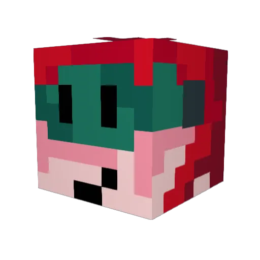xllye Minecraft avatar head, 3D render