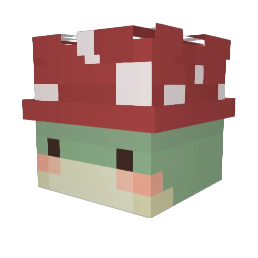 xlorce Minecraft avatar head, 3D render
