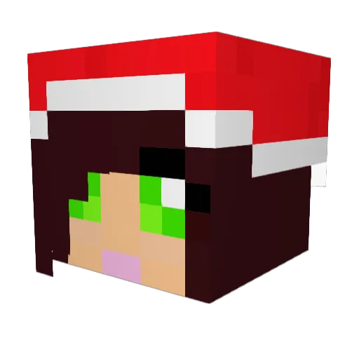 xlovegirl Minecraft avatar head, 3D render