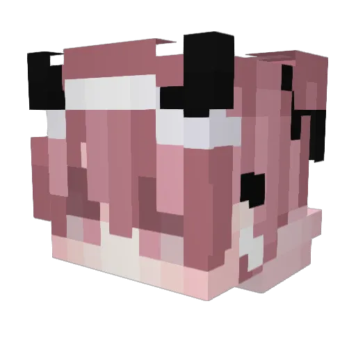xloveholic Minecraft avatar head, 3D render