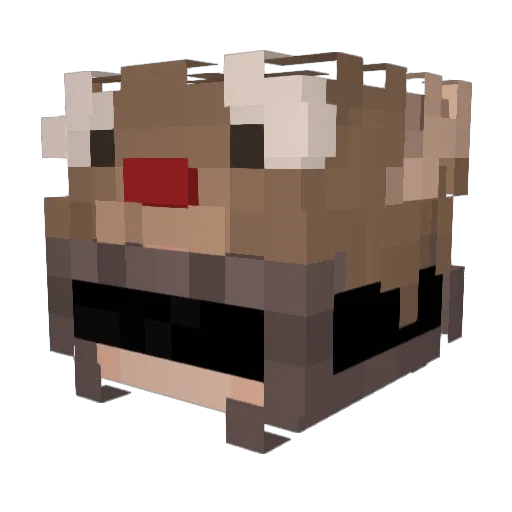 xlqw Minecraft avatar head, 3D render