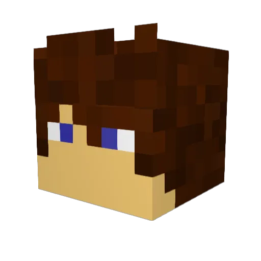 xlr12 Minecraft avatar head, 3D render
