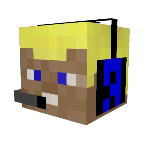 xlukox Minecraft avatar head, 3D render