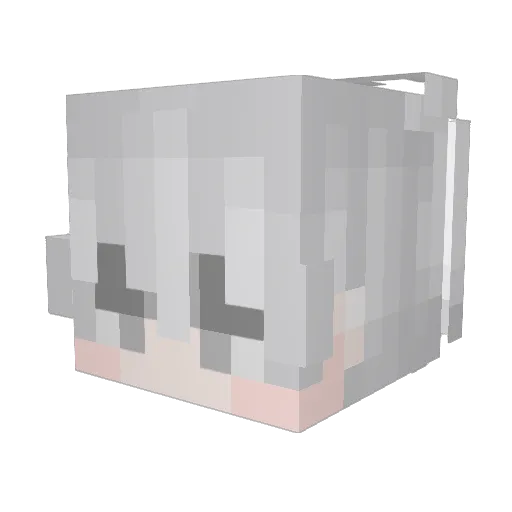 xlulx Minecraft avatar head, 3D render