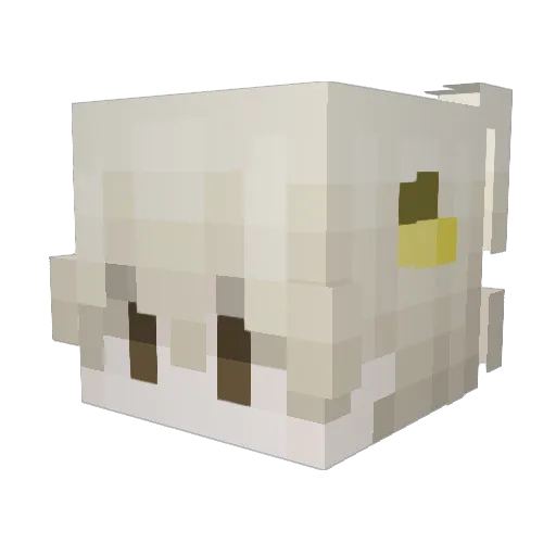 xlumik Minecraft avatar head, 3D render