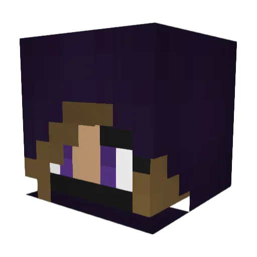 xlunaaa_ Minecraft avatar head, 3D render