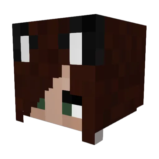 xluvbugzx Minecraft avatar head, 3D render