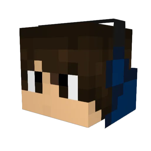 xluxkex Minecraft avatar head, 3D render
