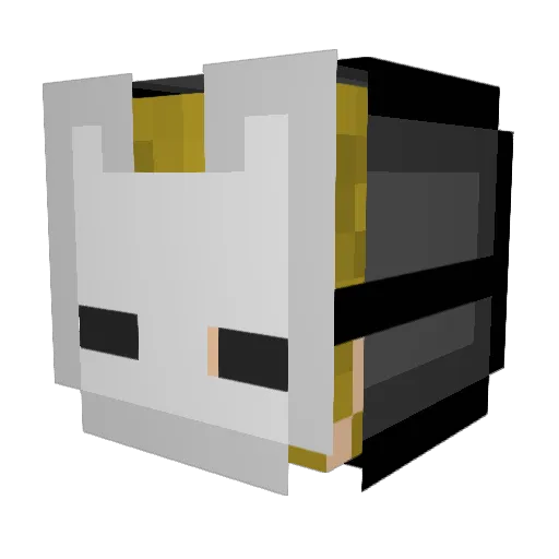 xlvvz Minecraft avatar head, 3D render